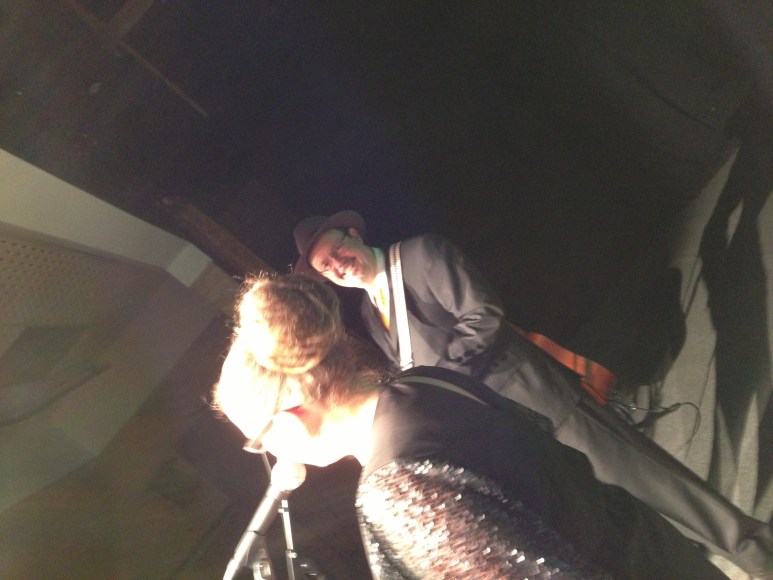 Stu and Renee during the gig